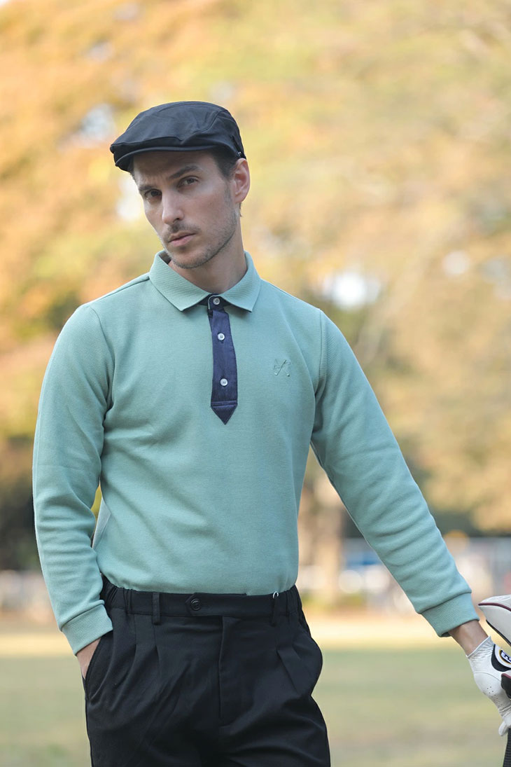 楽天市場】【EX-LSS4】長袖ポロ エクセランゴルフ プレミアムライン