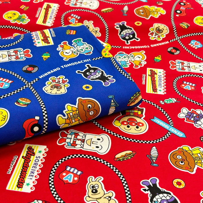 楽天市場】○アンパンマンオックス生地/アンパンマンドライブ柄