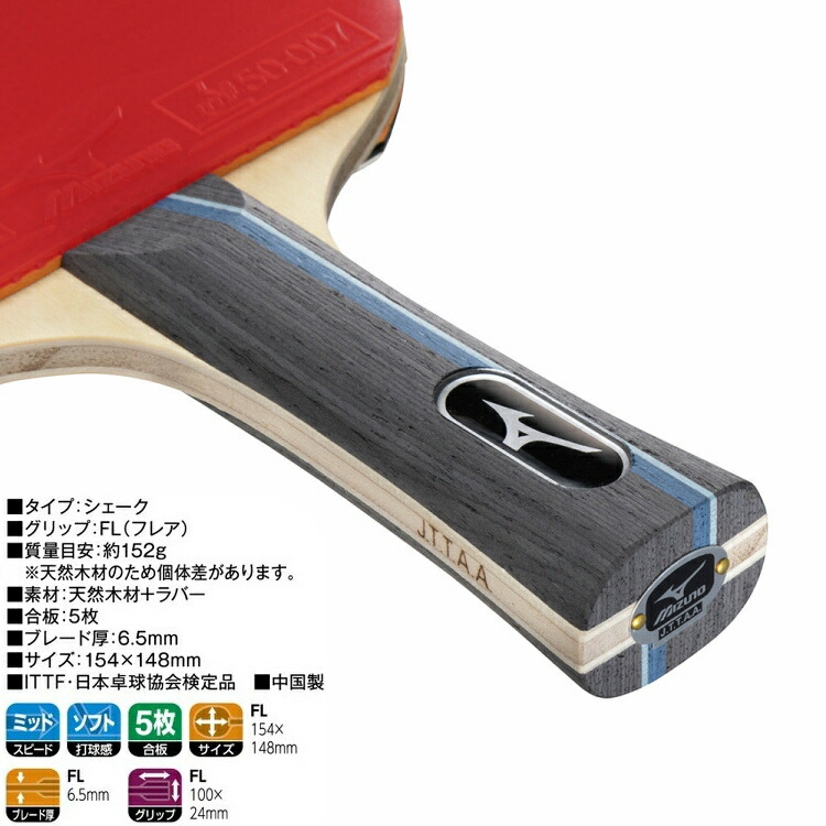 楽天市場】ミズノ MIZUNO 卓球ラケット テクニクスルーキーセット FL