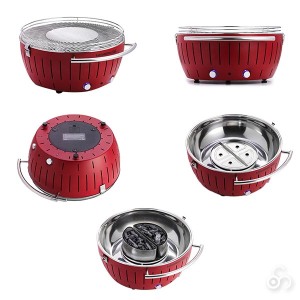 楽天市場】無煙炭火バーベキューコンロ ロータスグリルXXL レッド