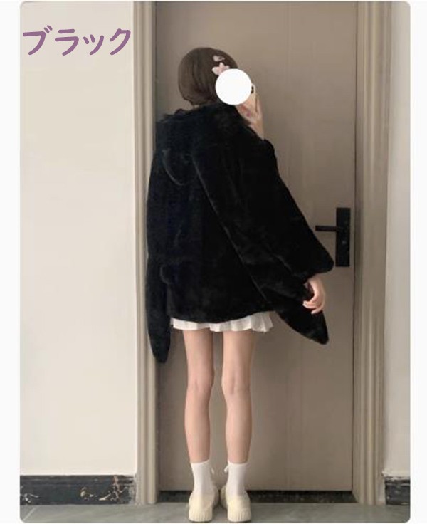 楽天市場】耳付き ダッフルコート 耳つきアウター うさ耳 ショート丈