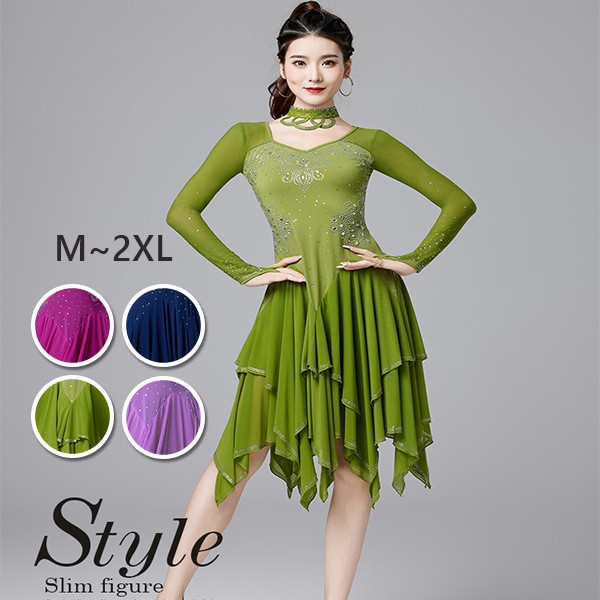 楽天市場】社交ダンス衣装 社交ダンス ドレス 社交 ダンス練習着