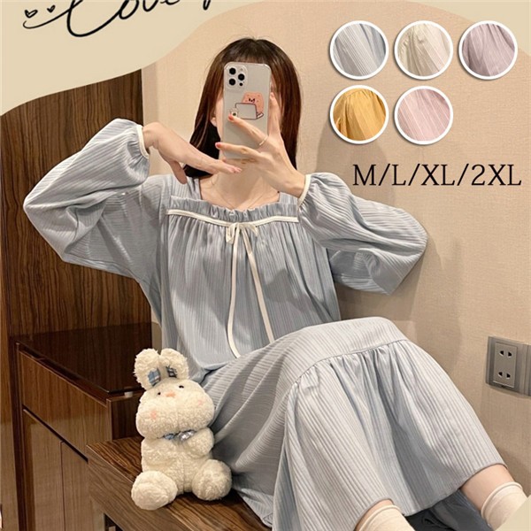 楽天市場】【ルームソックス1点プレゼント】長袖 ネグリジェ