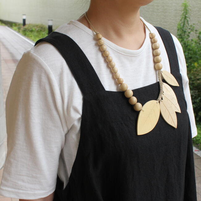 楽天市場】手作り ウッド 木製 ネックレス アクセサリー レディース
