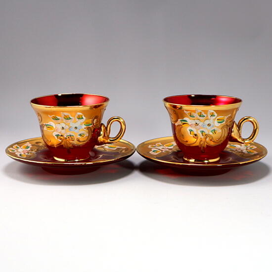 楽天市場】ヴェネチアン ベネチアン グラス ムラノ レッド カップ