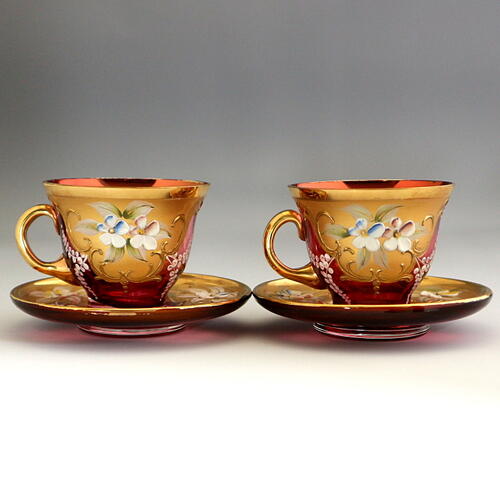 楽天市場】ヴェネチアン ベネチアン グラス ムラノ ピンク カップ