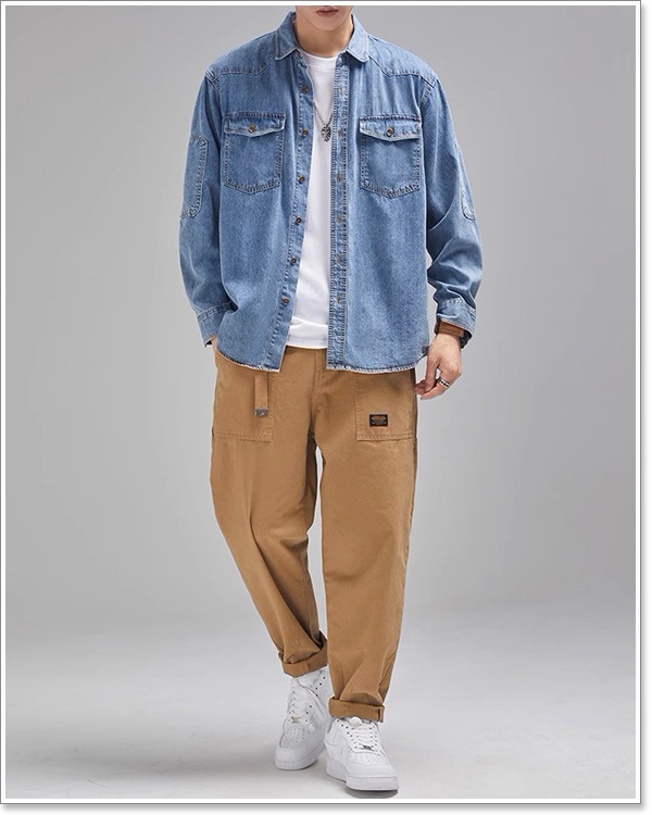 楽天市場】【楽天ランキング受賞】デニムシャツ メンズ 長袖 春 秋 冬