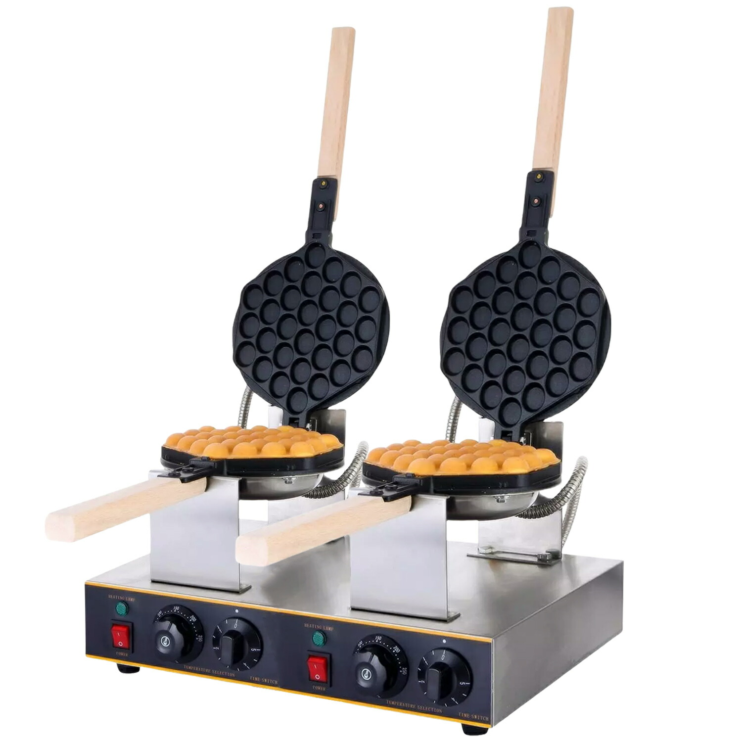 楽天市場】Kurflo 業務用バブルワッフルメーカー 2列 180°回転可能