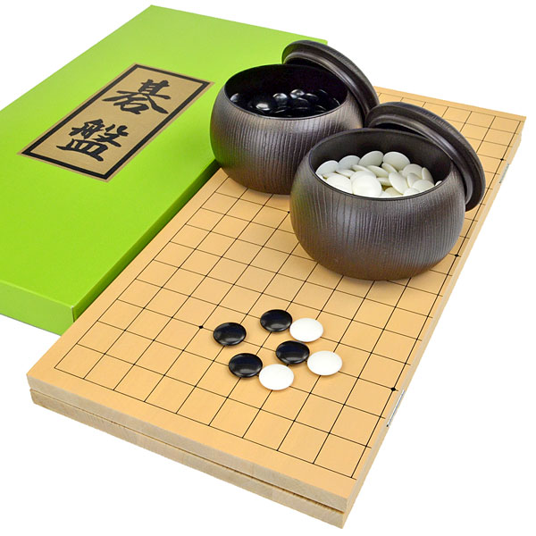 楽天市場】木製囲碁セット 新桂5号折碁盤セット(プラ碁石椿・ブロー