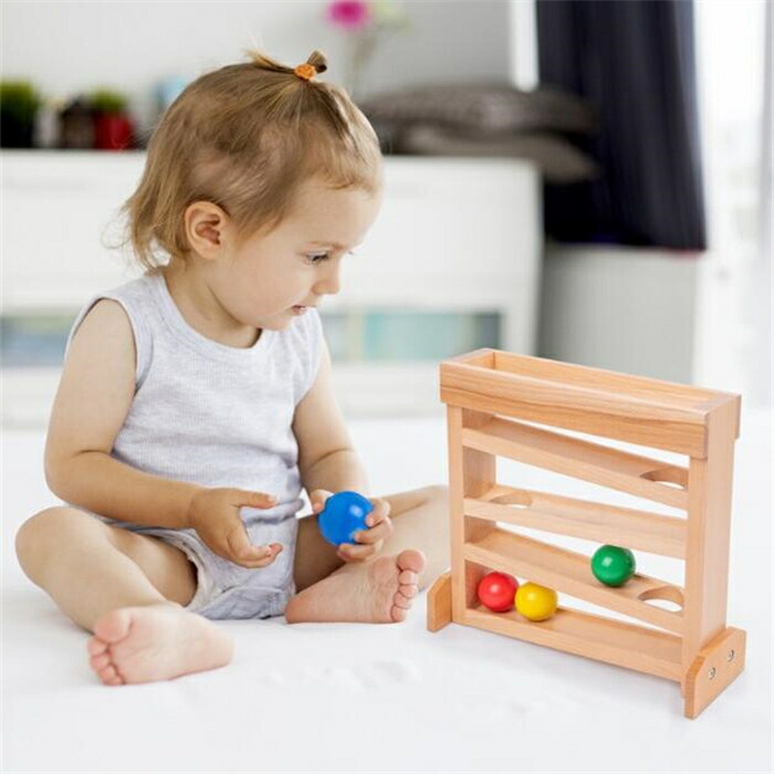 楽天市場】送料無料！ボールトラッカー幼児初期開発玩具モンテッソーリ