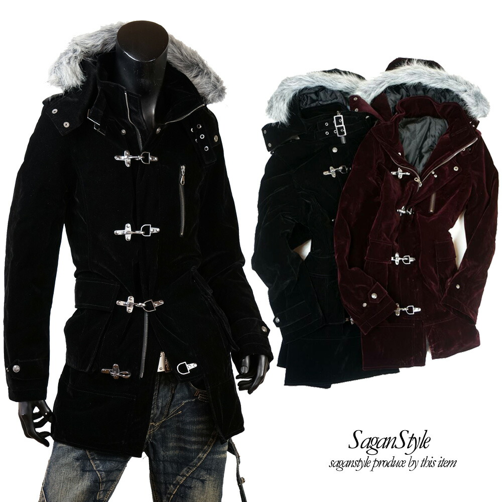 楽天市場】【送料無料】 ベロアファイヤーマン コート メンズ ファー