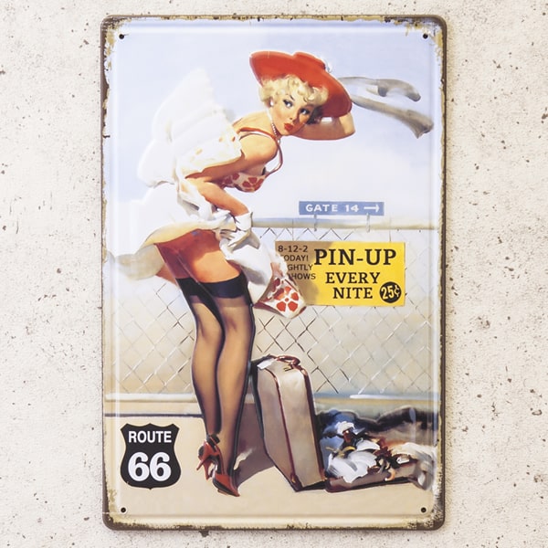 楽天市場】ブリキ看板 1000円ポッキリ 送料無料 ピンナップガール