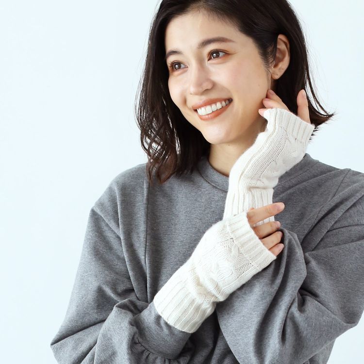 楽天市場】カシミヤ 100% 指ぬき 手袋 フィンガーレスグローブ ハンド