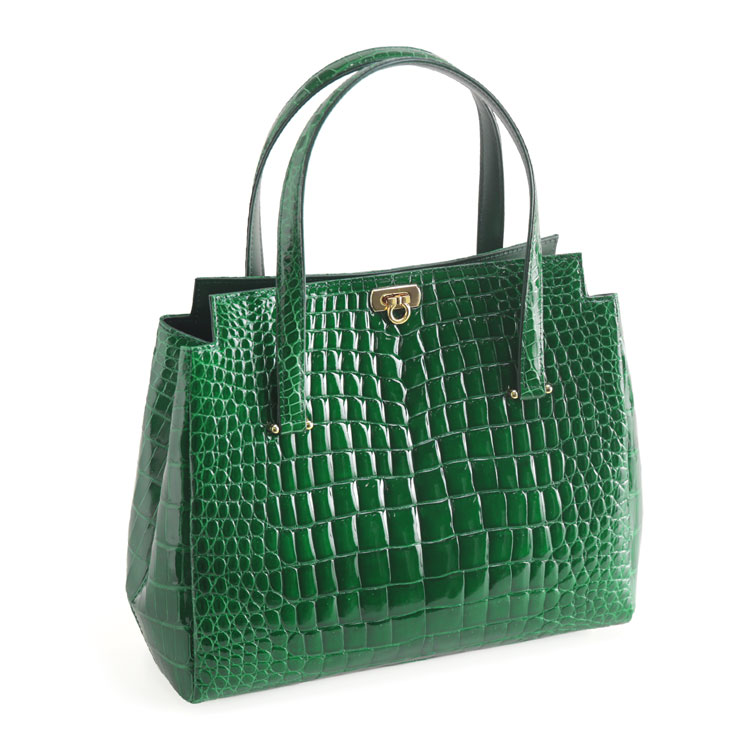 楽天市場】クロコダイル ハンドバッグ 日本製 シャイニング 加工