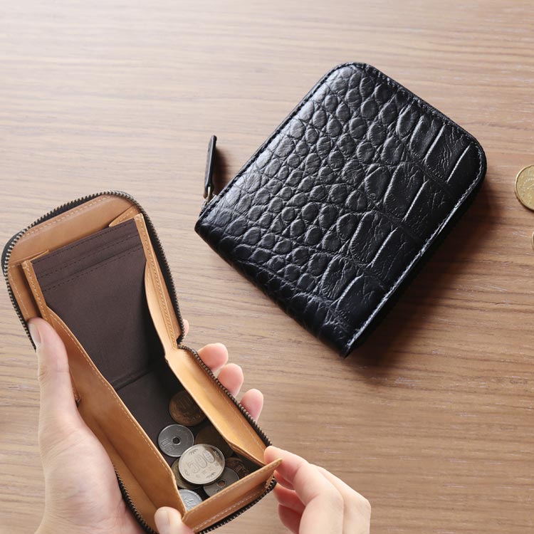 04ヲ 本物 クロコダイル 小銭入れ メンズ レディース 小さい 人気 ミニ