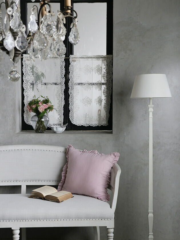 楽天市場】カフェカーテン オフホワイ トレース 50x70cm Chez moi