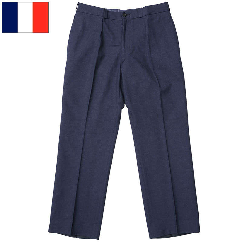 楽天市場】フランス軍 ウール ドレスパンツ ネイビー デッドストック