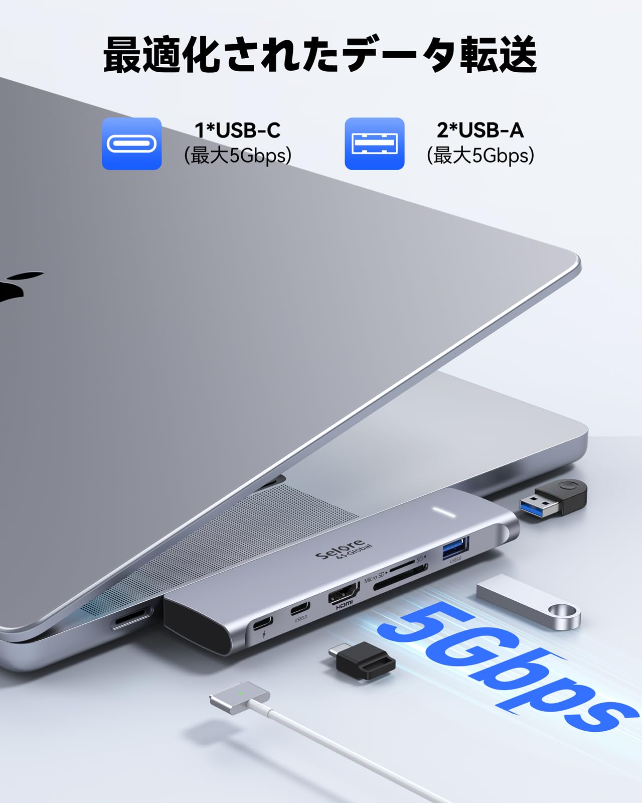 楽天市場】MacBook Air ハブ macbook ハブ mac ハブ 7in2 Macbook Pro