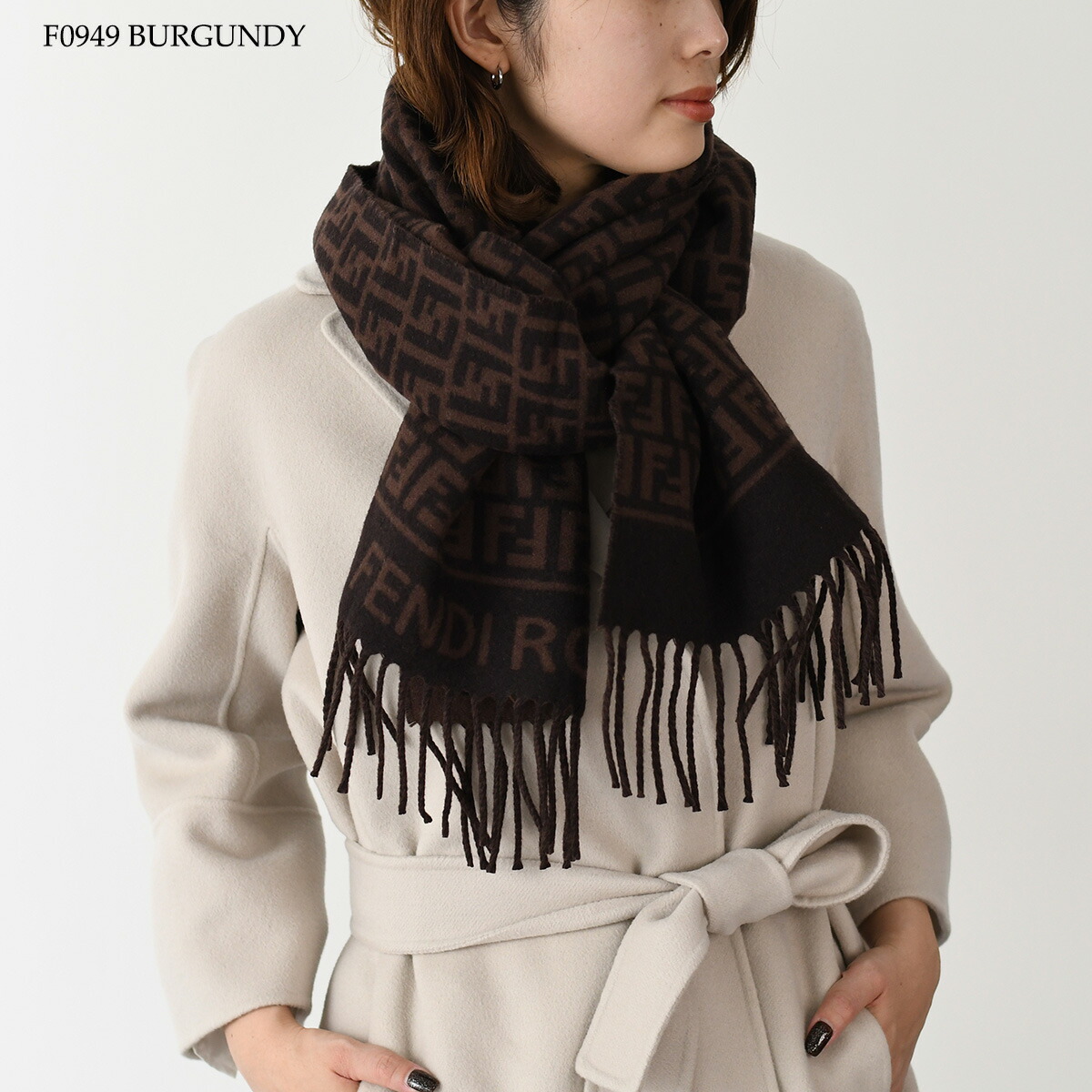 FENDI ズッカ柄 マフラー 即決 FENDI フェンディ ズッカ柄 マフラー