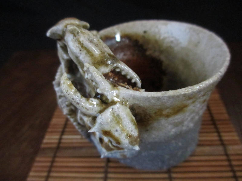 楽天市場】ぐい呑み □ 浜田敦士作 焼締 蟹 ぐい呑 (共箱) 【和食器