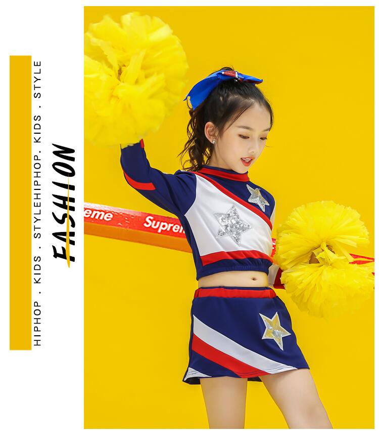 楽天市場】チアガール 子供 長袖 チアリーダー 衣装 長袖 高品質