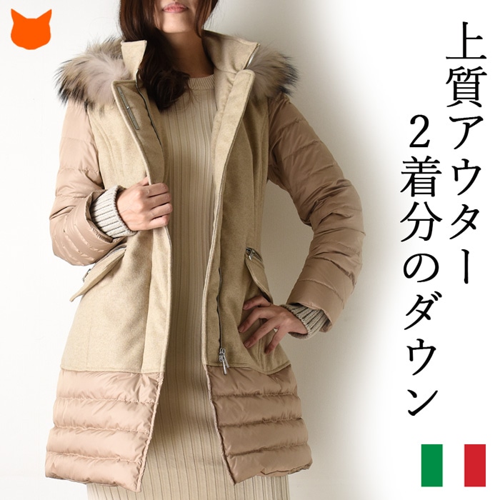 楽天市場】ダウンコート レディース ロング 撥水 冬 イタリア ブランド