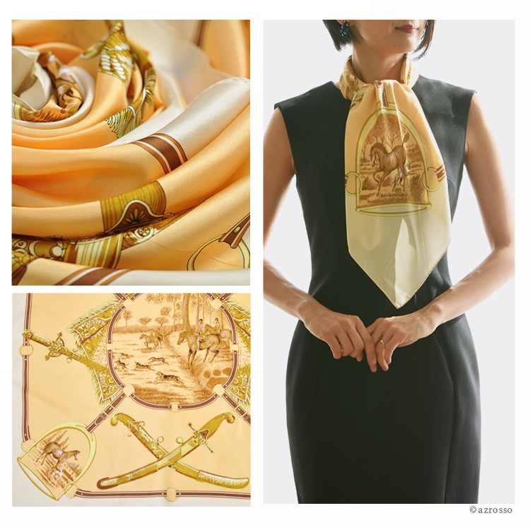 楽天市場】日本製 シルクスカーフ シルク 100% 大判 スカーフ 正方形