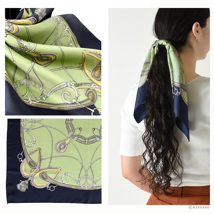 楽天市場】日本製 シルクスカーフ 小さめ ミニ 正方形 シルク100