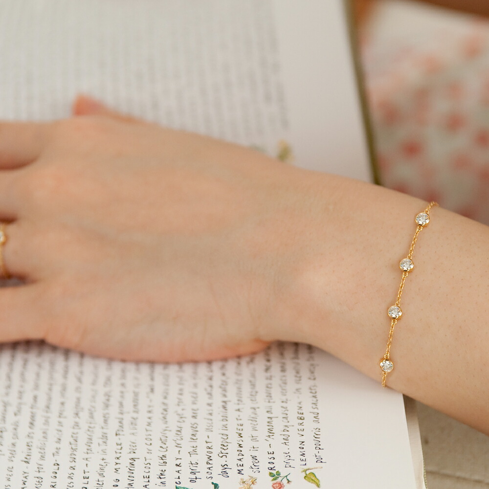 楽天市場】K18 10石 ダイヤモンド ブレスレット 1ct Bezel（ベゼル