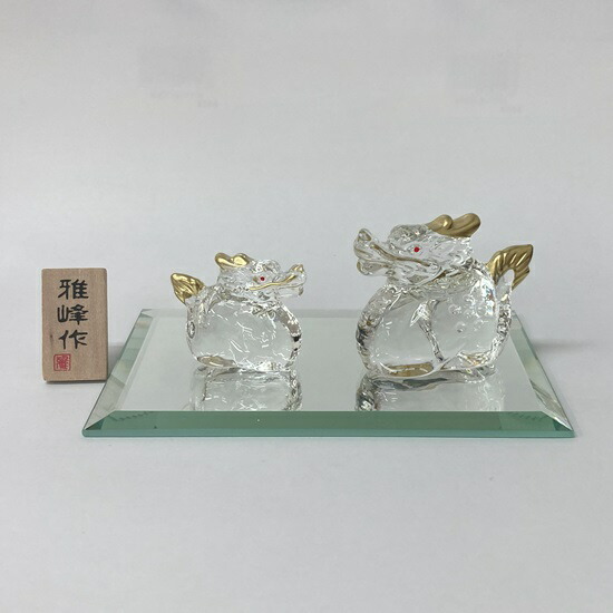 楽天市場】N39 ビードロ 金彩 福辰(親子)雅峰作 干支手造りガラス 2024