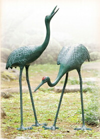 楽天市場】『 夫婦鶴 』（中） 高岡銅器 銅像 オブジェ 2羽 セット