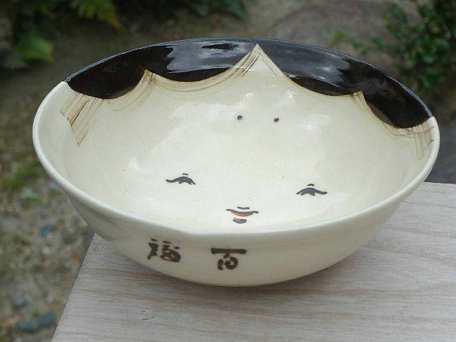 楽天市場】京焼 清水焼 お福平茶碗(百福）与し三 : 京焼清水焼専門店