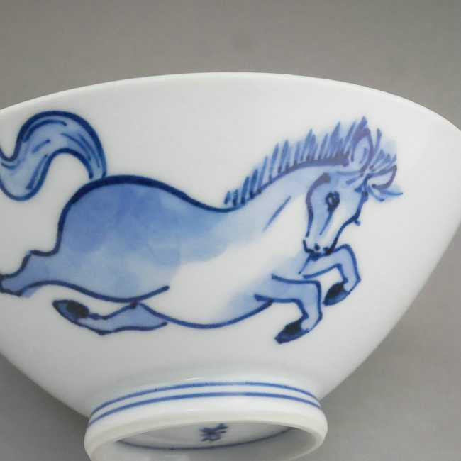 楽天市場】京焼 清水焼 左馬ご飯茶碗 大(薄呉須）芳山 : 京焼清水焼