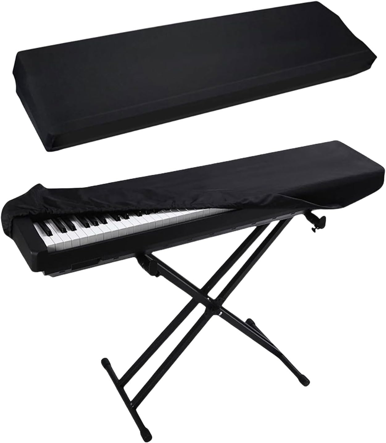 楽天市場】電子ピアノカバー 88鍵 キーボードカバー 黒 鍵盤カバー