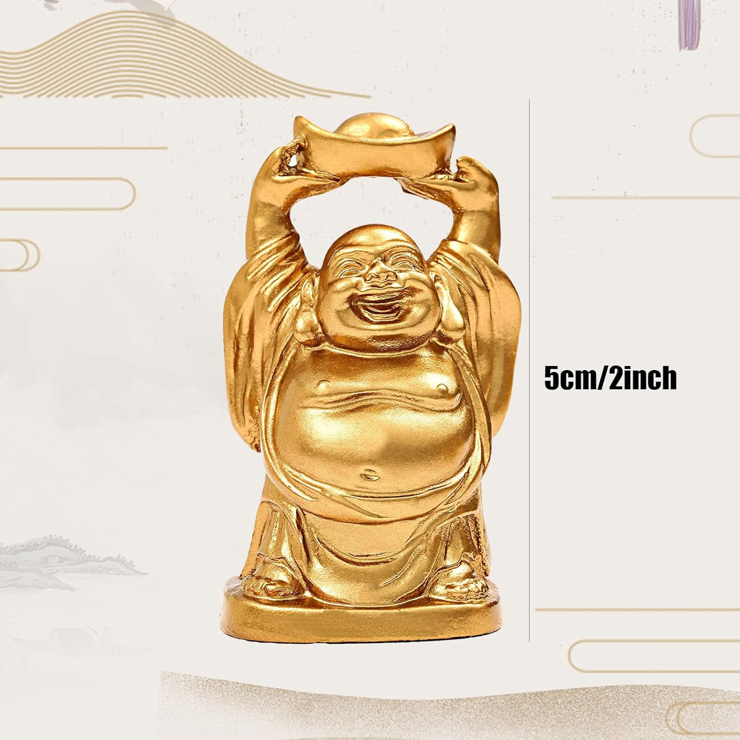 楽天市場】仏像 布袋 七福神 ゴールド 布袋様 置物 弥勒菩薩 仏像