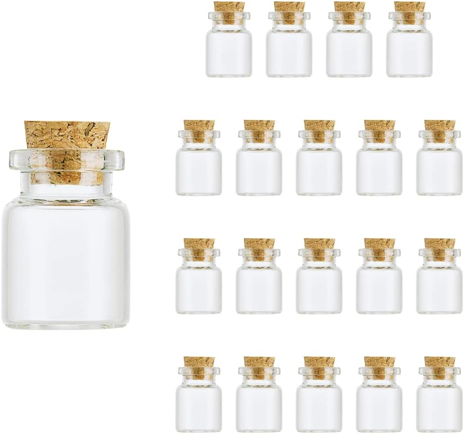 楽天市場】小瓶 ガラス 透明 コルク栓 密閉 ミニ ボトル 20個/50個