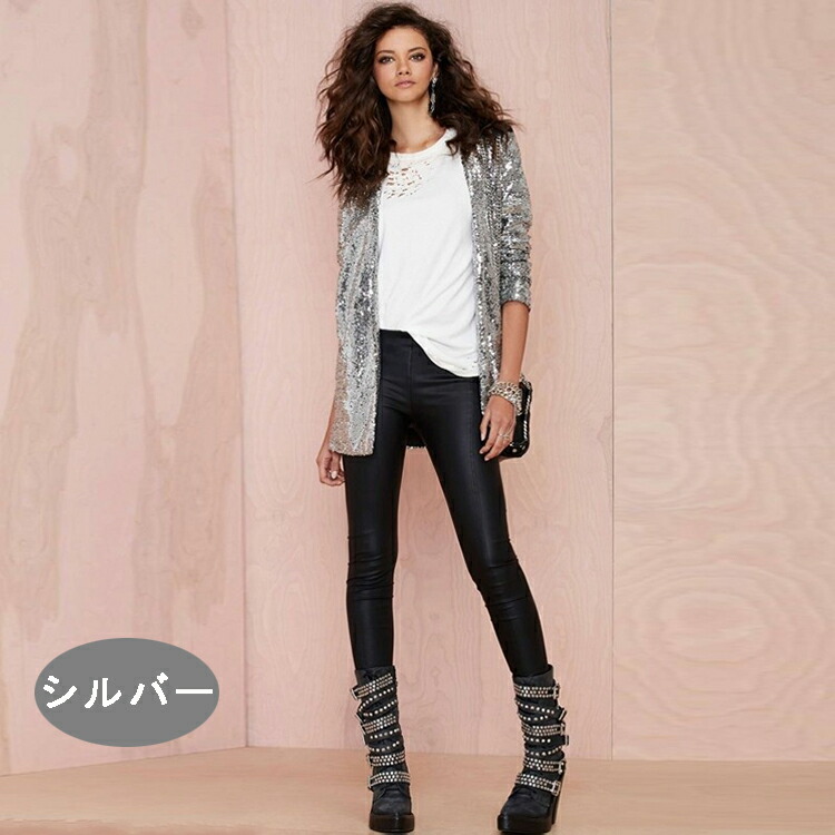 楽天市場】シルバー ダンス衣装 スパンコール ジャケット ダンス衣装
