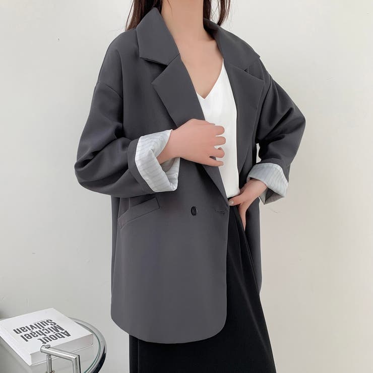 楽天市場】LADY LIKE オーバーサイズテーラードダブルジャケット