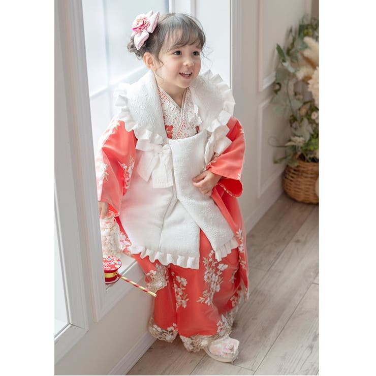 楽天市場】Catherine Cottage 七五三 3歳女の子 着物 花刺繍チュール