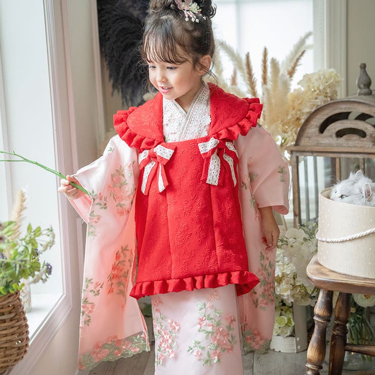 楽天市場】Catherine Cottage 七五三 3歳女の子 着物 花刺繍チュール