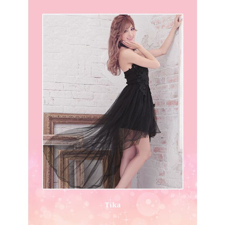 楽天市場】Tika フラワー刺繍レースロングテールドレス セクシードレス