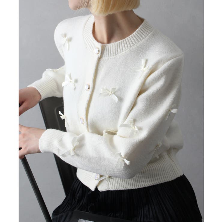 楽天市場】SpRay リボンニットカーディガン トップス : SHOPLIST