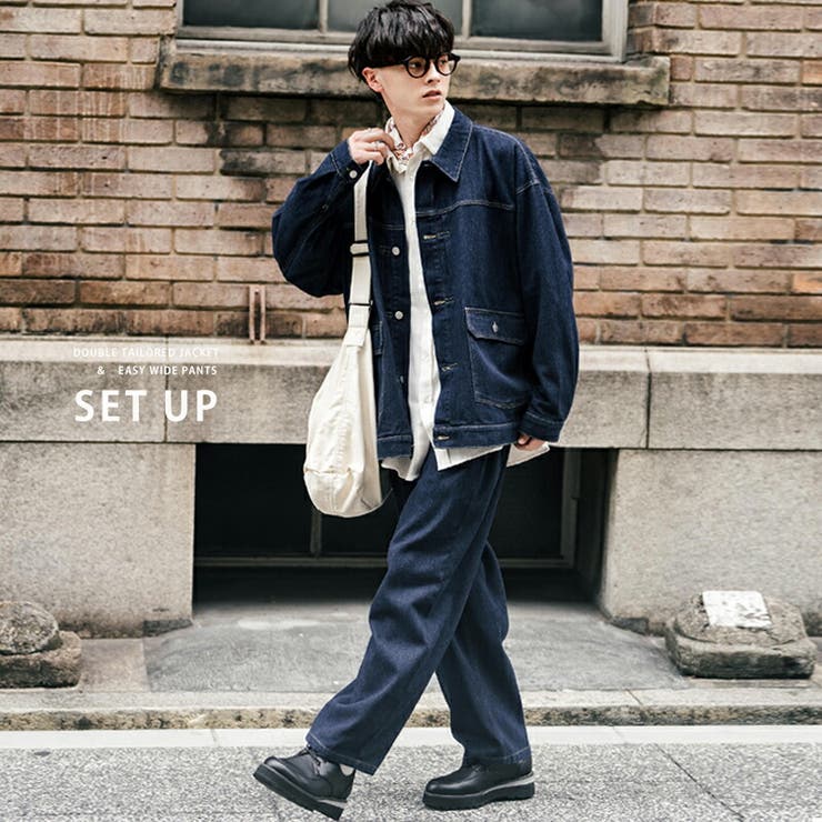 楽天市場】Rocky Monroe セットアップ デニムジャケット ワイドパンツ