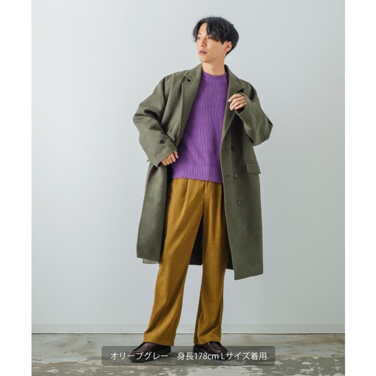 楽天市場】improves チェスターコート メンズ メルトン ロングコート