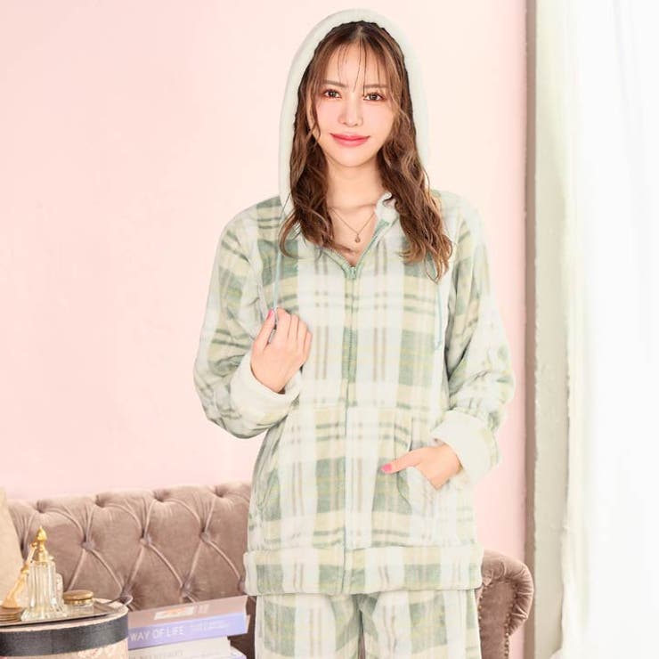 楽天市場】Dazzy ルームウェア 上下セット ガーリー タータン チェック