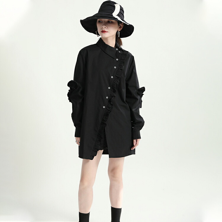 楽天市場】フリルブラウス シャツ ブラウス レディース トップス