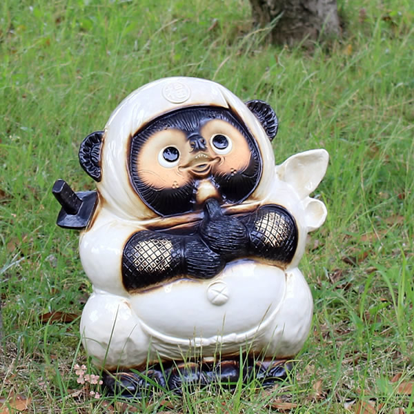 楽天市場】信楽焼 和風 おしゃれ 白忍者たぬき 開運（大） 狸 たぬき