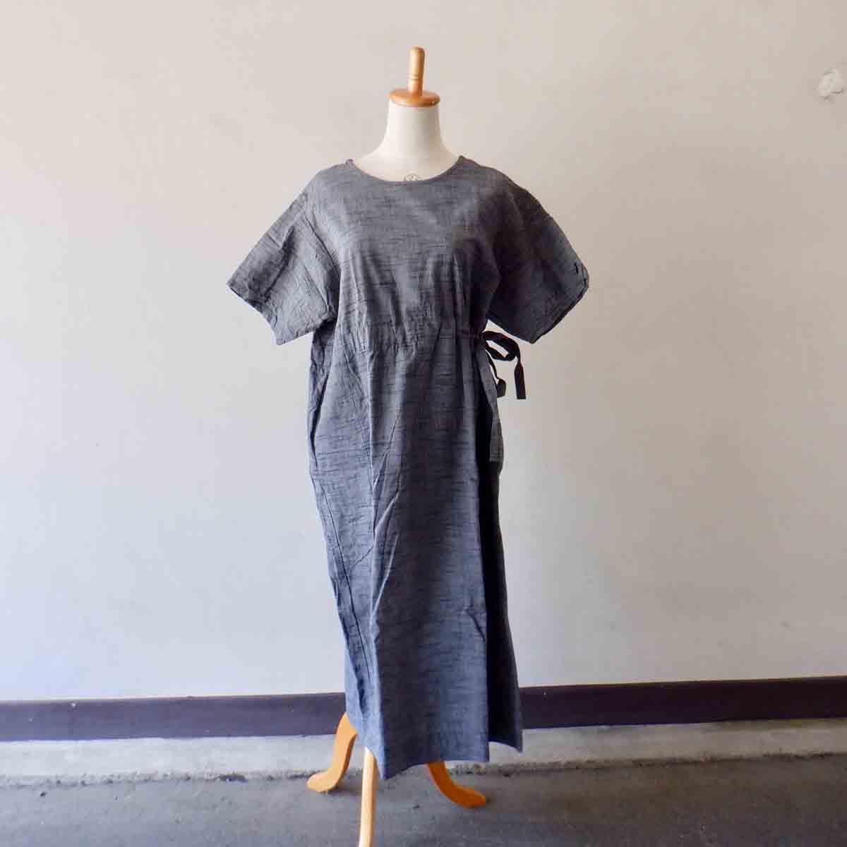 楽天市場】【再入荷】YAMMA ヤンマ産業 会津木綿 紐で絞るワンピース