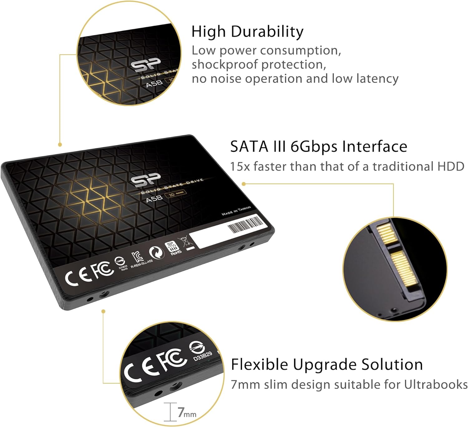 楽天市場】シリコンパワー SSD 4TB 3D NAND採用 SATA3 6Gbps 2.5インチ