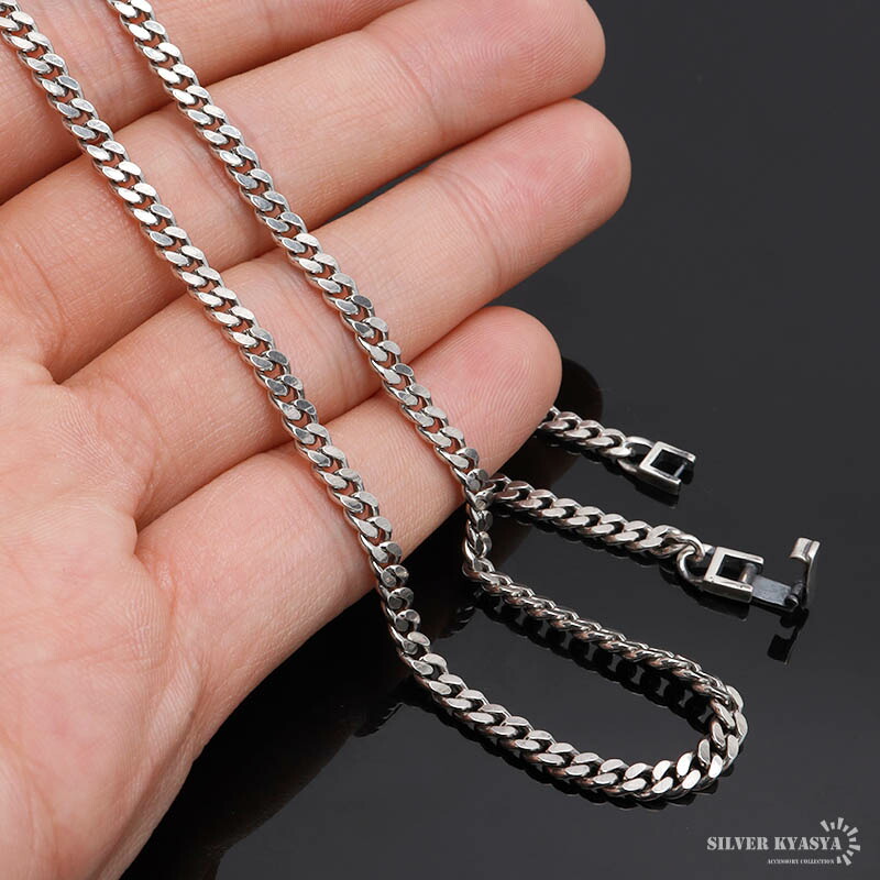楽天市場】シルバー925 喜平チェーン ネックレス 幅4mm ネックレス